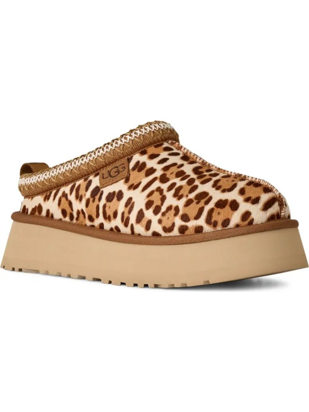 UGG Tazz Plains Leopard Print Slippers Felicity Leopard Jasmine Size 8 / 10 NEW - Picture 6 of 16